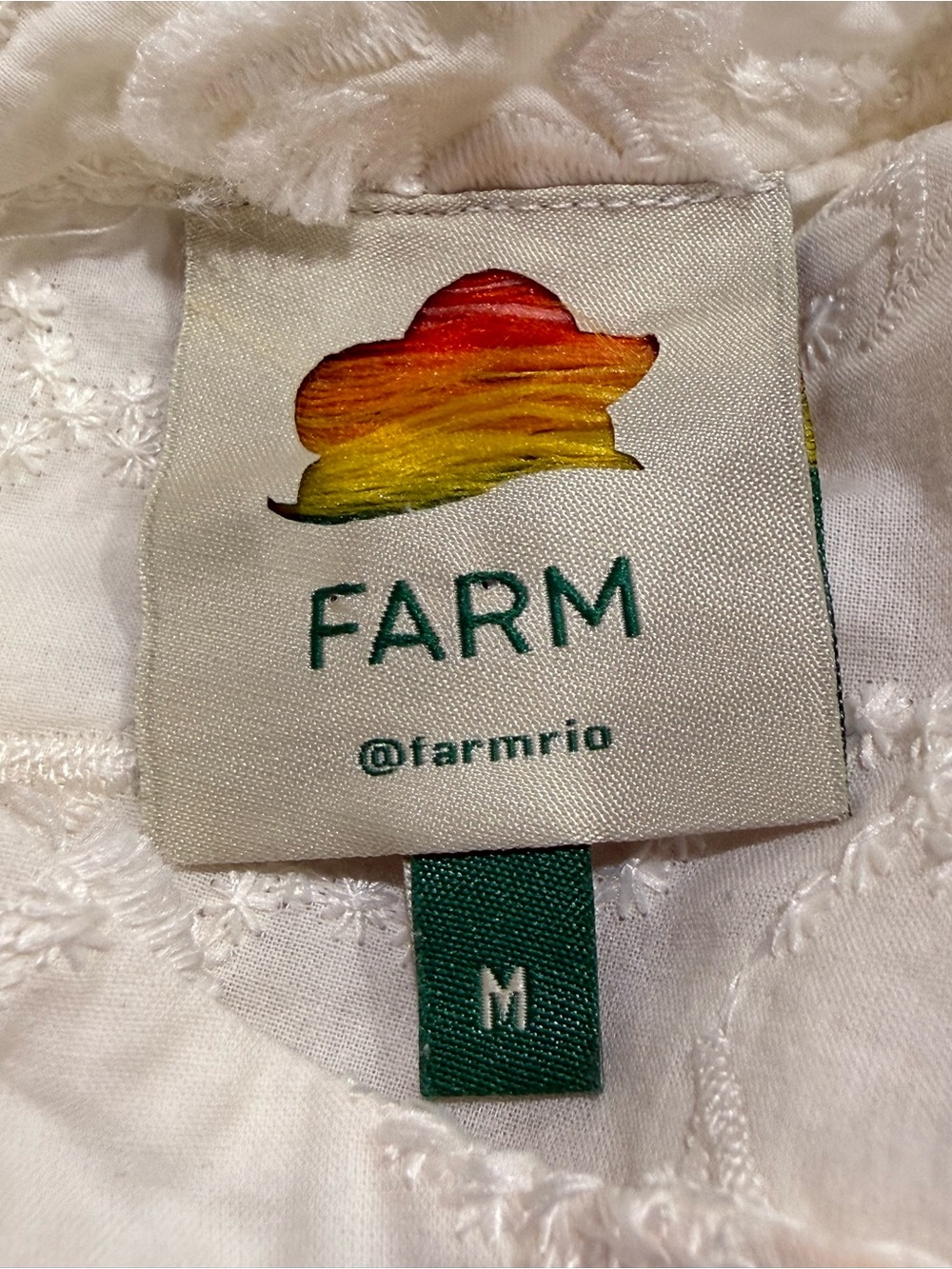 FARM Rio Ivory Textured Puff-Sleeve Blouse - Picture 7 of 8